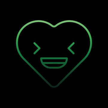 recommend clip art: calm emoji nolan icon. Simple thin line, outline vector of heart emotions icons for ui and ux, website or mobile application