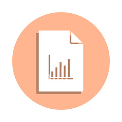 Schedule on document badge icon. Simple glyph, flat vector of file and documents icons for ui and ux, website or mobile application