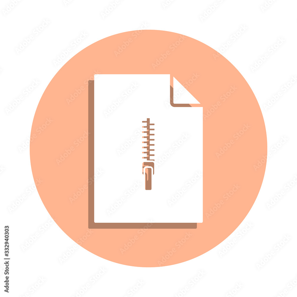 Poster lightning on document badge icon. simple glyph, flat vector of file and documents icons for ui and u