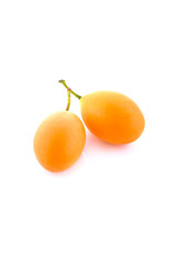 Marian plum, plum mango on white background