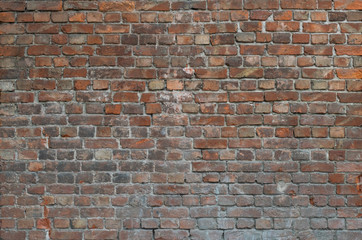 Old red brick wall texture background