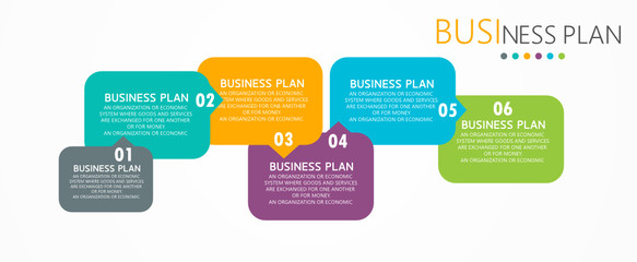 diagram Business and Education By Step 6 Stepsdesign  vector illustration