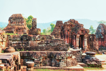 Remainings of Old hindu temples at My Son Vietnam