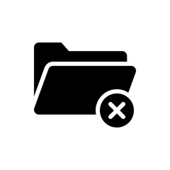 Remove Folder Vector Colour With Glyph Icon Illustration