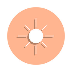 Sun, solar, weather badge icon. Simple glyph, flat vector of ecology icons for ui and ux, website or mobile application