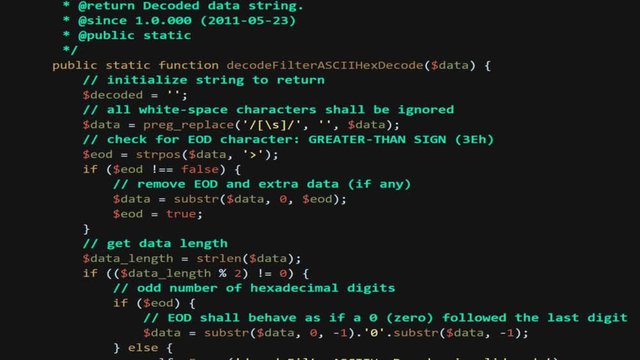 プログラミング言語のPHPのソースコードのループ素材