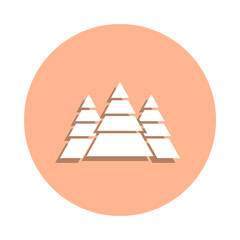 Forest, tree badge icon. Simple glyph, flat vector of ecology icons for ui and ux, website or mobile application