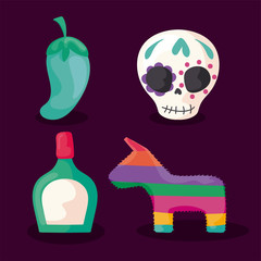 set of icons cinco de mayo