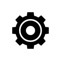 Cog Vector Colour With Glyph Icon Illustration