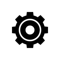 Cog Vector Colour With Glyph Icon Illustration