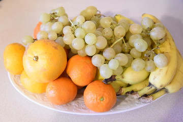 Fresh Fruits in the Bowl