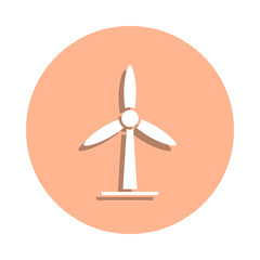 Electricity, energy, windmill badge icon. Simple glyph, flat vector of ecology icons for ui and ux, website or mobile application
