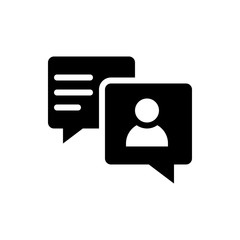 Chatting Vector Colour With Glyph Icon Illustration