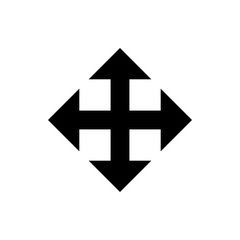 Move Arrows Vector Colour With Glyph Icon Illustration