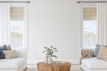 Modern living-room interior. 3d render. - obrazy, fototapety, plakaty