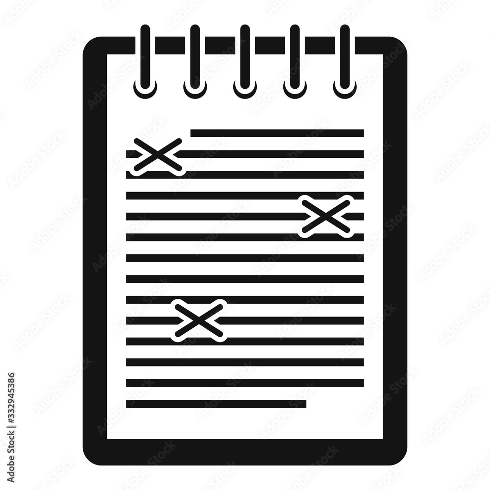 Poster review editor icon. simple illustration of review editor vector icon for web design isolated on whit