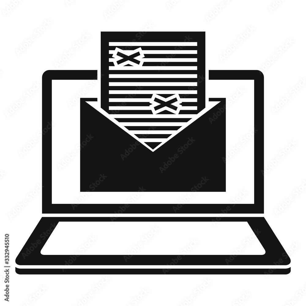 Poster mail editor icon. simple illustration of mail editor vector icon for web design isolated on white ba