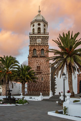 Fototapeta na wymiar The old architecture of city of Teguise on island Lanzarote, Spain
