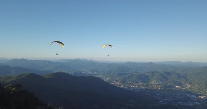Paraglider at Morro Azul in Santa Catarina