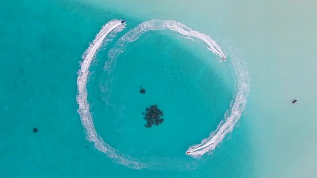 Jet Skis Maldives Aerial Footage