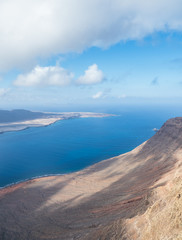 Landscape on island La Grasiosa, Canary Islands .