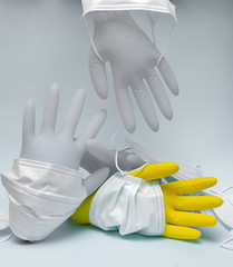 Obraz premium Covid-19 Coronavirus . Stop shaking hands or protect yourself.
