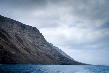 Fototapeta na wymiar el muro cliff over the sea in canary islands