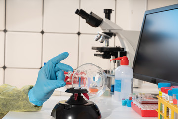 Young woman in food quality control lab