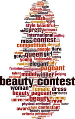 Obraz premium Beauty contest word cloud