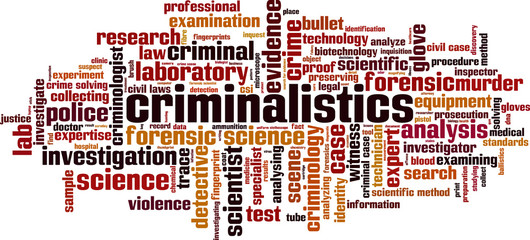 Criminalistics word cloud
