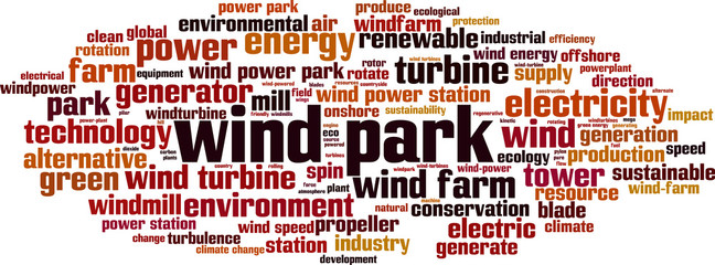 Wind park word cloud