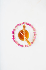 Cup of herbal tea. 5 o'clock concept.