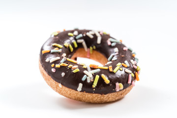 Donuts on a white background.