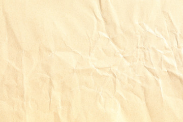 Fototapeta na wymiar yellow crumpled paper background texture