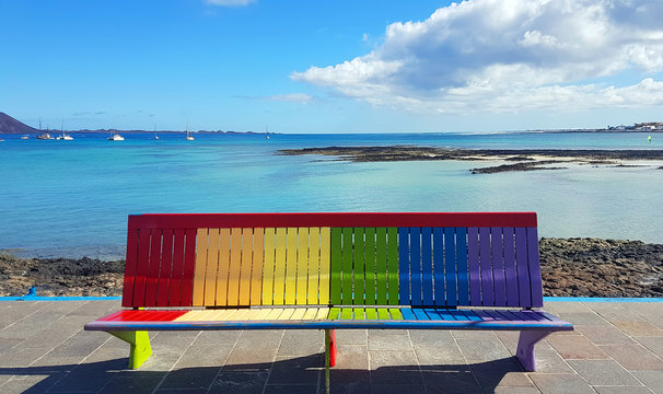Colorful bench