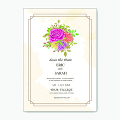 Wedding card invitation design frame