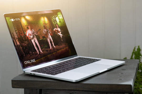 Online Concert Of Music Band.