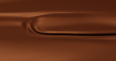 Render with liquid brown chocolate