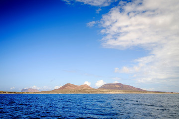 view of la graciosa in canary island
