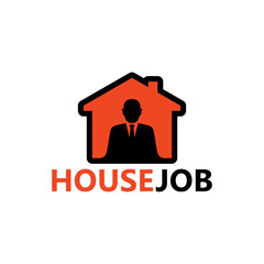 House Job Logo Template Design