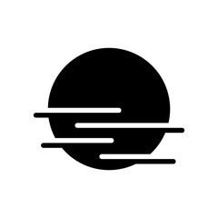 sunset icon vector template