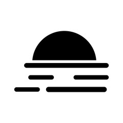 sunset icon vector template