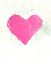 Original Heart Love Romance Valentine Illustration.