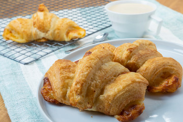 Homemade butter croissant french bakery breakfast