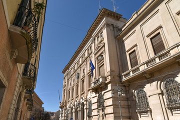 Fototapeta na wymiar Ancient Mussolini Buildings in Foggia, Italy