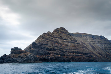 Fototapeta na wymiar el muro cliffs in lanzarote, canary islands, spain