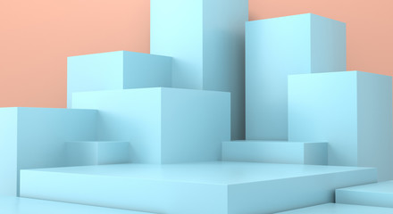 3D rendering of the cube composite background.