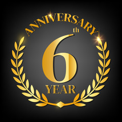 6th golden anniversary logo,