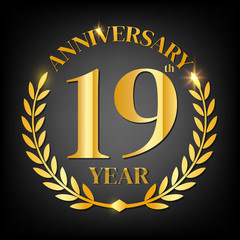 19th golden anniversary logo,