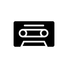 Cassette Vector Colour With Glyph Icon Illustration